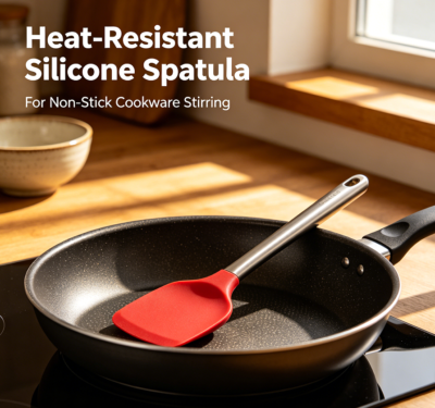 Heat-Resistant Silicone Spatula for Non-Stick Cookware Stirring