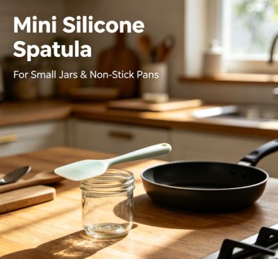 Mini Silicone Spatula for Small Jars and Non-Stick Pans